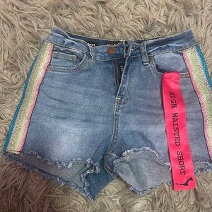 Sparkly fitted shorts